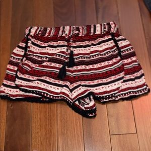 Topshop Print Shorts; Size 2